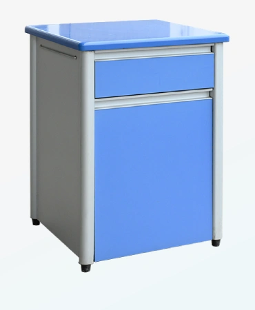 NM Enterprises ABS Bedside Cabinet NM-7002. Patient Medicine Cupboard. 1 drawer, 1 cabinet, hidden pull-out tray. 