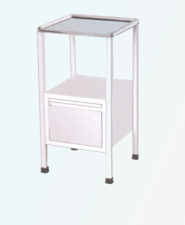 NM-7004 ABS Bedside Cabinet. 1 drawer, 1 cabinet, food board. Secure storage for patient essentials in hospitals. 
