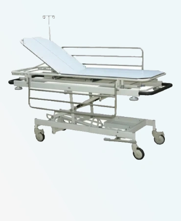 Emergency Hydraulic Trolley MP 537, imported hydraulic pump,  Xray translucent removable stretcher