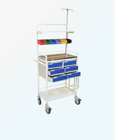 Crash Cart MP - 547. designed for defibrillators. secure holder for oxygen tanks.
