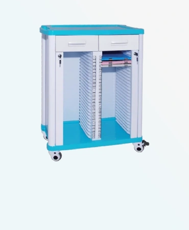 Case History Trolley (Single & Double) MP - 572. flexible solution .efficient case history management,  Hospital grade, durable & efficient.