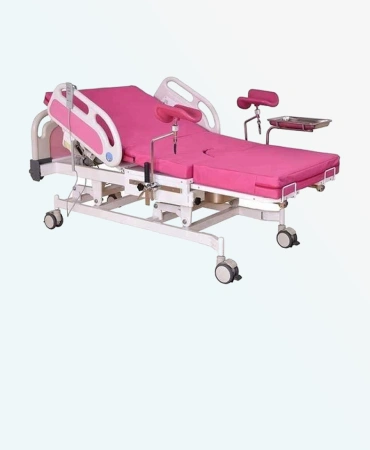 Labour Delivery Room Bed Electric MP - 575. High-impact Labour Delivery Room Bed. design of the delivery table is shaped to support the body secure holder for oxygen tanks.