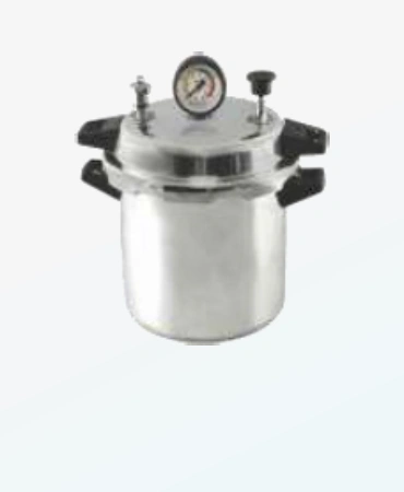 Cooker Type Autoclave (Portable) Single / Double Drum Aluminum MP - 638, use high-pressure steam to achieve sterilization, used in in laboratories, hospitals, and small clinics