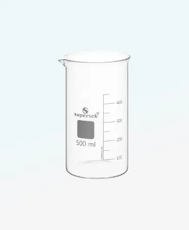 Supertek™ GW-1004 Tall-Form Graduated Beakers (50mL to 3L), Spout Design, Durable Borosilicate Glass for Schools, Colleges & Labs in Raipur.