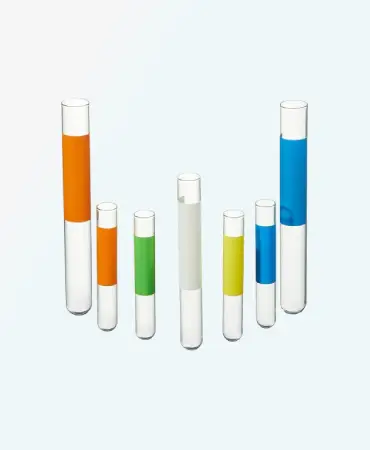 Cost-Effective & Clear Viewing: GW-1018 Disposable Test Tubes (Fused-Color & Round Bottom), Budget-Friendly Solution for Clear Sample Observation & Easy Identification in Diverse Lab Applications.