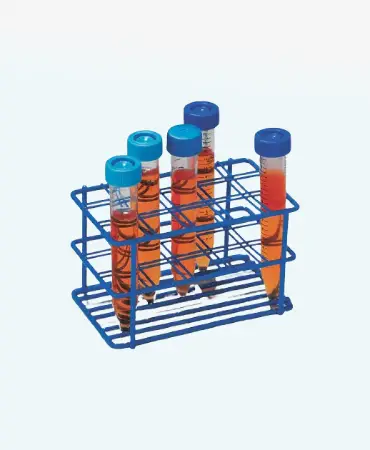 Compact & Organized: GW-1020 Tube Rack (15-Capacity, Epoxy Coated Steel), Efficiently Stores & Displays 15mL & 16-20mm Tubes, Optimizes Lab Workspace.