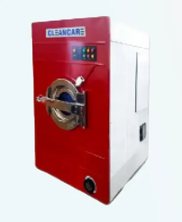 CLEANCARE M.T.O. Dry Cleaning Machine (15kg/30kg). Front-load, auto cycle, efficient MTO solvent. Large door, stainless steel basket. Affordable, professional cleaning.