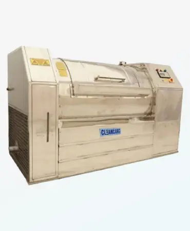 CLEANCARE Side-Loading Processing & Dyeing Machine (15-240kg). Stainless steel, versatile washing & dyeing for large laundries. Auto controls, bleach, acid wash, dye.
